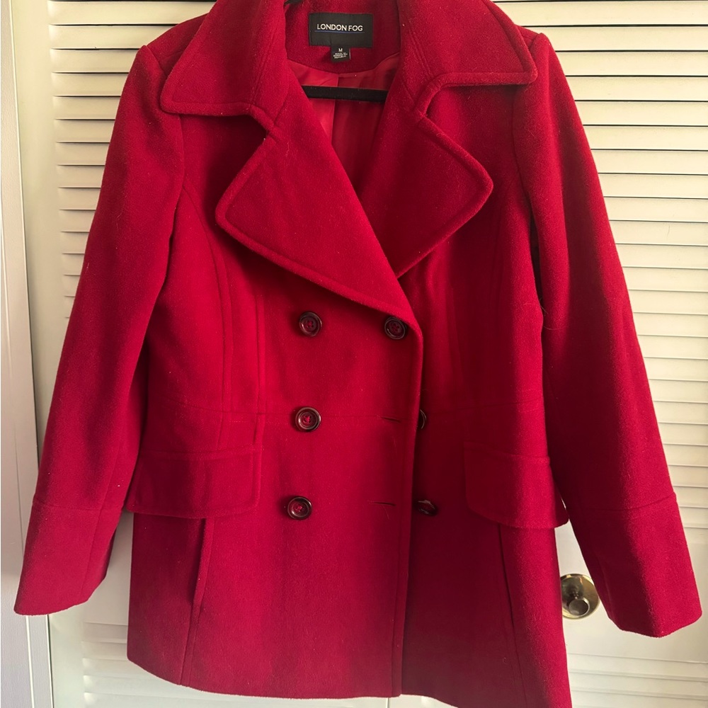 London Fog Women’s burgundy winter pea coat